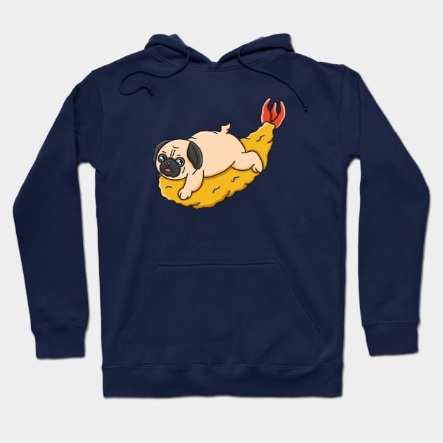 Pug and Tempura Hoodie by Kimprut